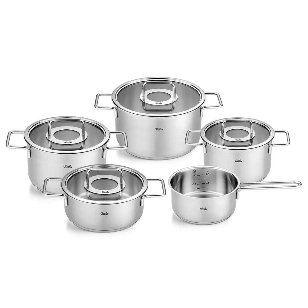 ラ*ー様 Fissler Pure Collection5点セット及び24cmフ Fissler Pure Collection 5 Parça Cam Kapaklı Tencere Seti.