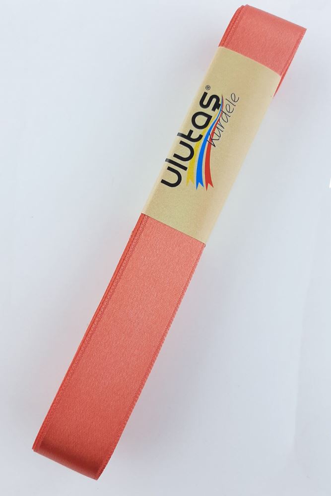 Nar Çiçeği Rengi Saten Kurdele 2 cm 10 mt.