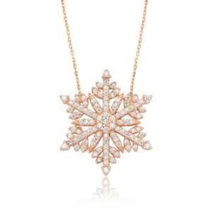 Silver Snowflake Women's Necklace