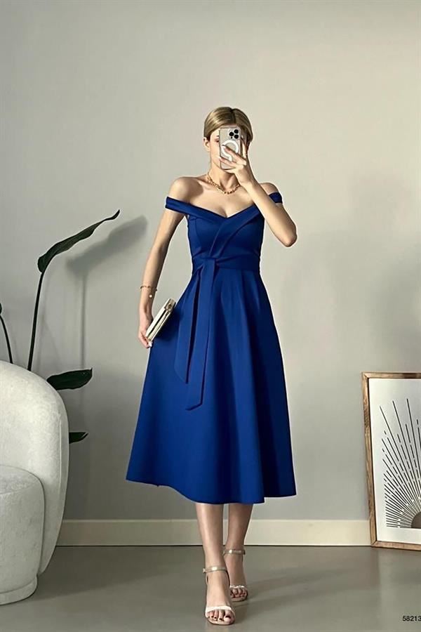 Blue scuba dress sale