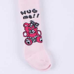 Kız Bebek Pembe Fuşya Ayıcıklı Havlu Külotlu Çorap