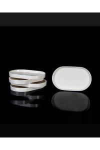 Pure 6 Adet Porselen Oval Çerezlik Sunumluk Tabak 25 X 15 Cm