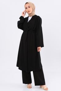 SUDEM Kimonolu Aerobin Pantolonlu Takım_Siyah