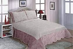 rayol kartepe peluş yatak örtüsü çift kişilik krem pink