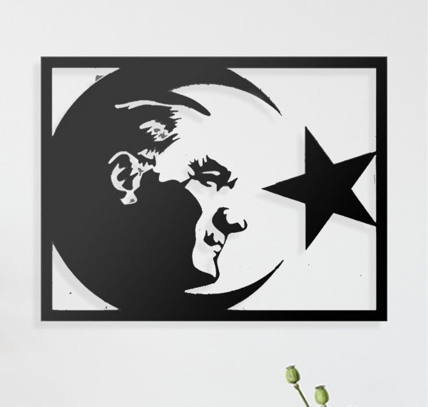 FOREV Metal İşlemeli Atatürk Duvar Tablosu 100X76 CM