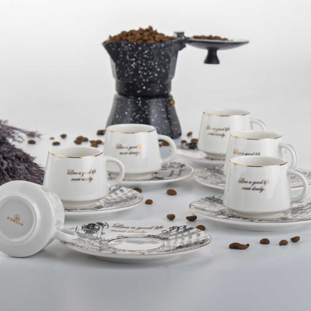 Kosovo IST-88 City 12 Piece Turkish Coffee Cup Set.