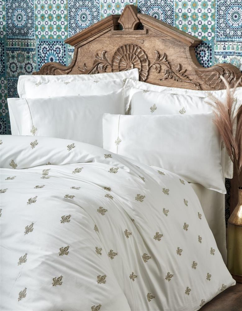 Ecocotton Organik Pamuk Cift Kisilik Nevresim Takimi Aslisah Krem Alkapida Com