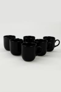 Keramika Siyah Ekinoks Kupa 10 Cm 6 Adet