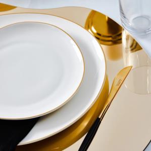 Karaca Streamline Middle Gold 24 Parça 6 Kişilik Porselen Yemek Takımı