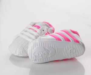 Marzen Bebek Spor Patik Ayakkabı Beyaz-Koyu Pembe