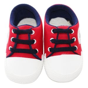 Erkek Bebek Kırmızı Laci İpli Bebek Ayakkabı