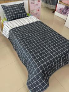 Ceyizza Fulya Single Double Sided Quilted Bedspread Set  Anthracite