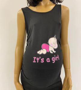 3202-O Bir Kız Hamile Esprili T-Shirt-Atlet
