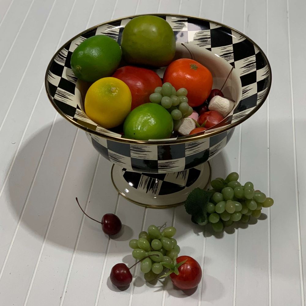 Enamel fruit bowl by a belgian brand