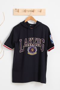 DESTNY Lakers Baskılı Kapşonlu T-Shirt_Lacivert