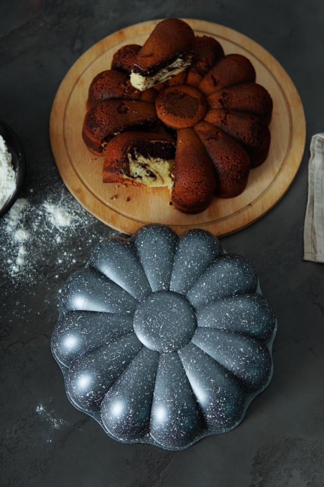 Acar Papatya Granit Kaplama 26cm Siyah Kek Kalıbı