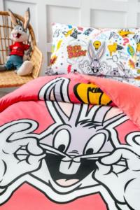 Özdilek Tek Kişilik Lisanslı Bugs Bunny Smile Krem Ranforce Nevresim Takımı