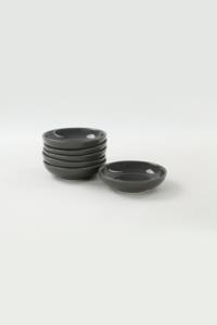 Keramika Gri Halka Çerezlik/Sosluk 13 Cm 6 Adet