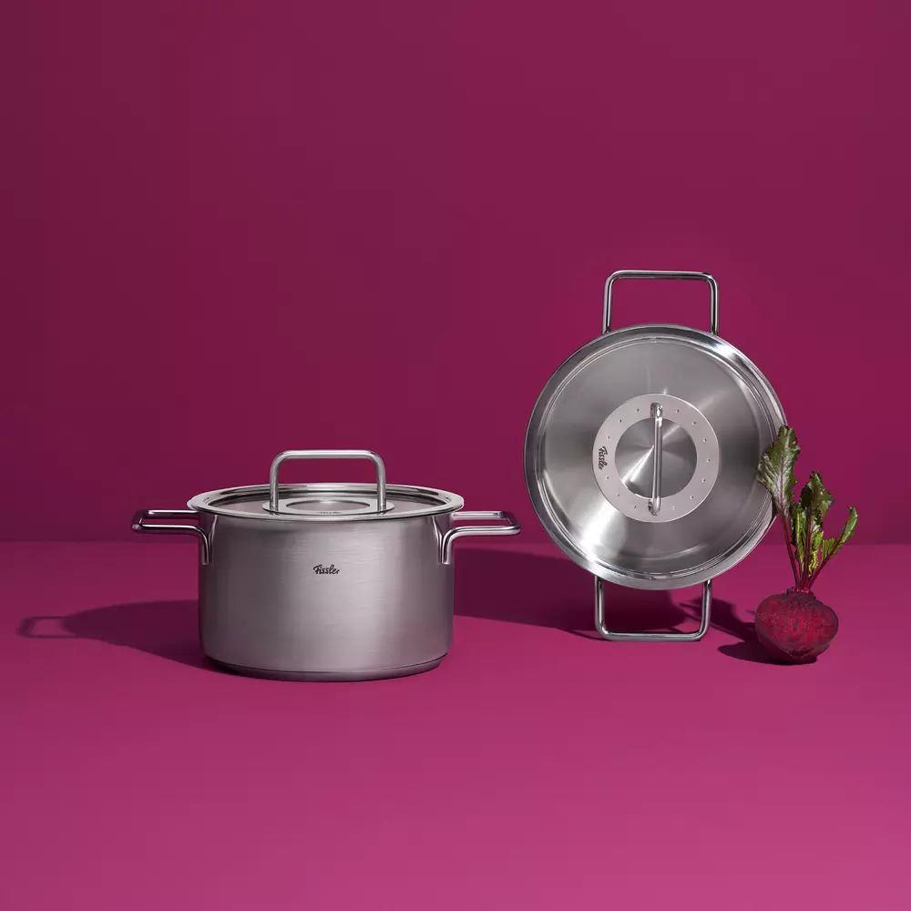 Fissler Pure Collection 5 Parça Cam Kapaklı Tencere Seti.