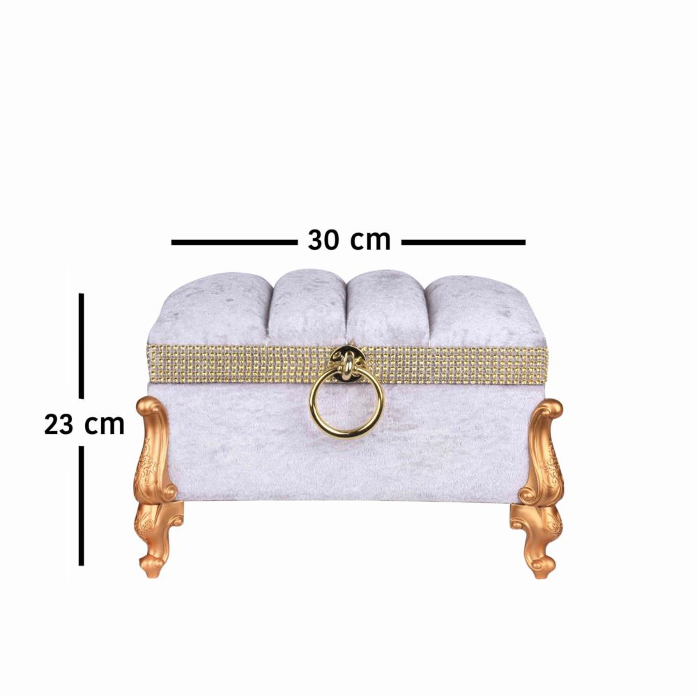 VELVET JEWELLERY BOX SAND BUTTERFLY PATTERN VELVET JEWELLERY BOX SAND BUTTERFLY PATTERN