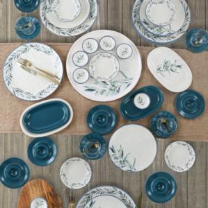 Keramika Lina Blue Kahvaltı Takımı 50 Parça 6 Kişilik 