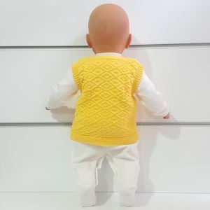 Triko Sarı Bebek Yelek
