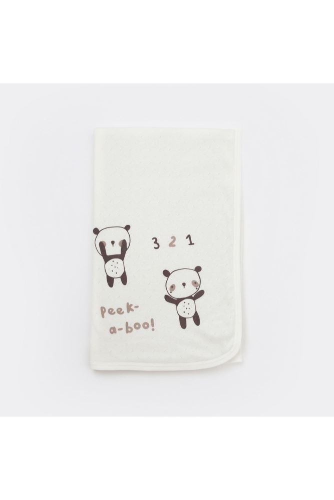 Bibaby Happy Pandas Blanket 85x90 ​​Cm 64649 Ecru.