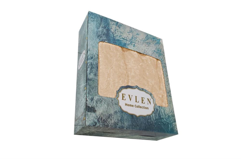 Evlen Re Evlen Home Açelya Gofreli Battaniye Çift Kişilik 220x240 cm Cappuccino.