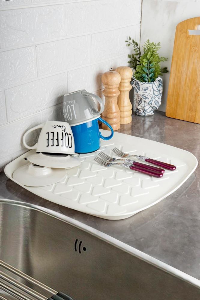 Snips Fish Sink Mat - Ceramic Sink/Dish Protector Plastic Mat/Liner