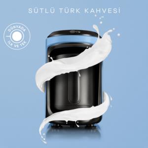 Karaca Hatır Hüps Sütlü Türk Kahve Makinesi Vintage Blue