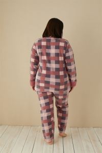 Akbeniz Welsoft Polar Kadın Büyük Beden Pijama Takımı 808031