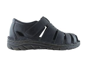 Erkek Deri Sandalet-011-0025 - Siyah