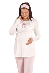3810-Kaşkollu Bebek Hamile-Loğusa  Set Pijama Takım