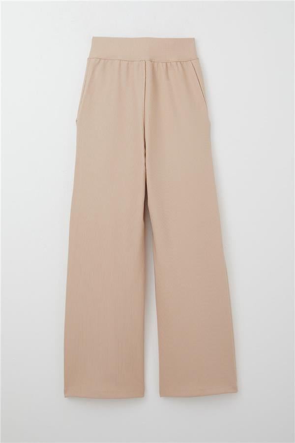 Breeze Girls Trousers Buttoned Zipper Beige 6-14 Years.