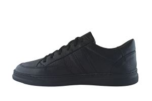 Erkek Sneaker Hakiki Deri Ayakkabı 044-0012 - Siyah