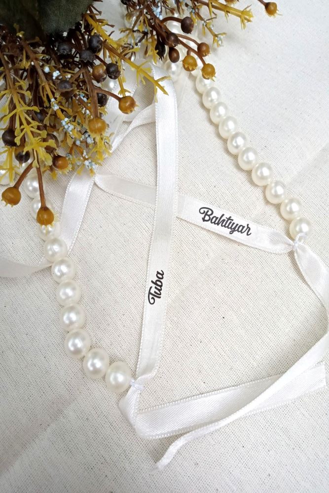 Personalized Cream Ribbon