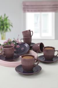 Keramika Berry Kahve Takımı 12 Parça 6 Kişilik 