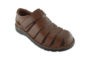 Erkek Deri Sandalet-011-0025 - Taba