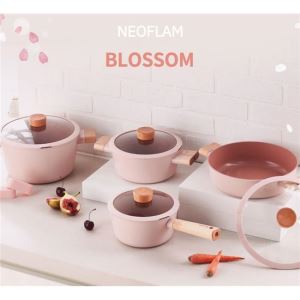 Neoflam Blossom Cam Kapaklı Alüminyum Döküm Tencere 20 Cm