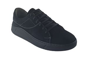 Erkek Sneaker Nubuk Hakiki Deri Ayakkabı 044-0005 - Siyah