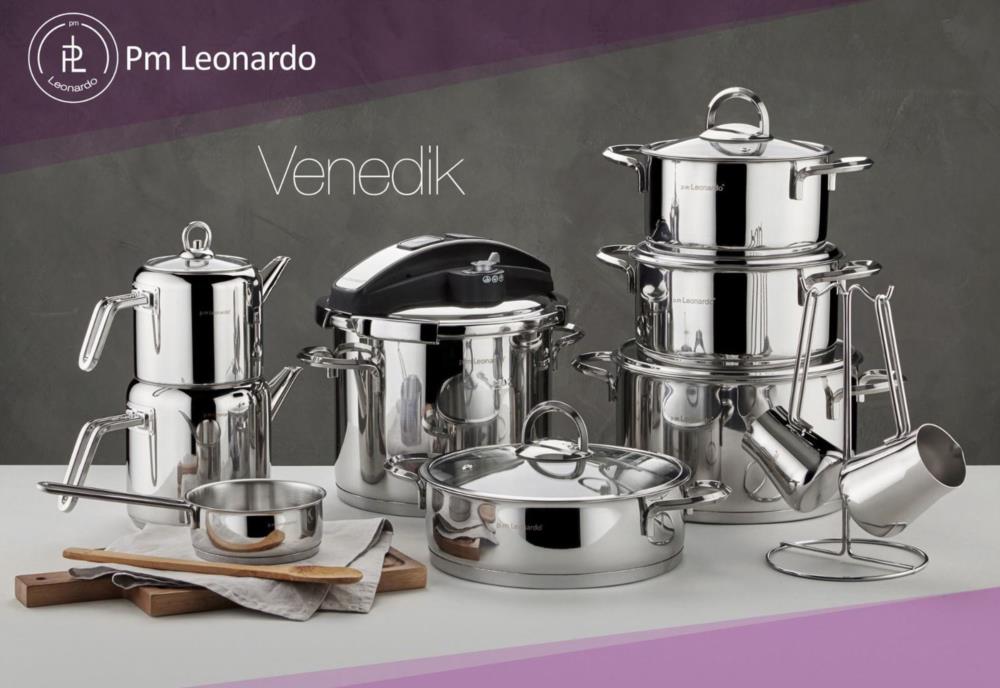 Pm Leonardo Venedik 18 Parça Çeyizlik Tencere Seti.