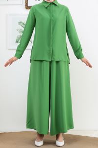 NASS Arkası Pileli Pantolonlu Etekli Takım_Benetton