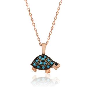 Sterling Silver Turtle Necklace for Women