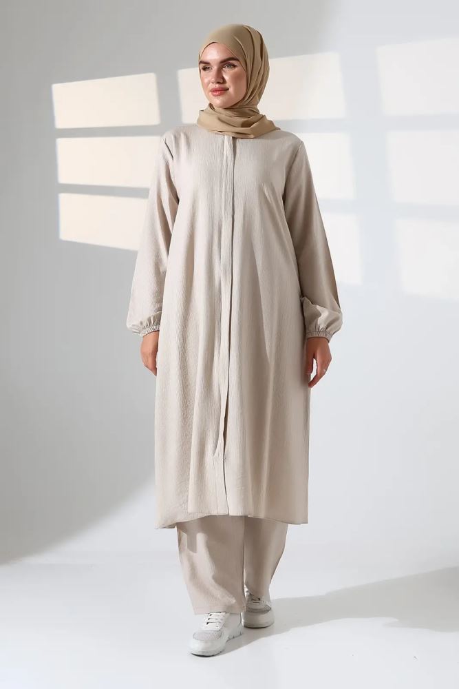 Womens Hajj and Umrah Outfit Two Piece Hijab Set with Scarf