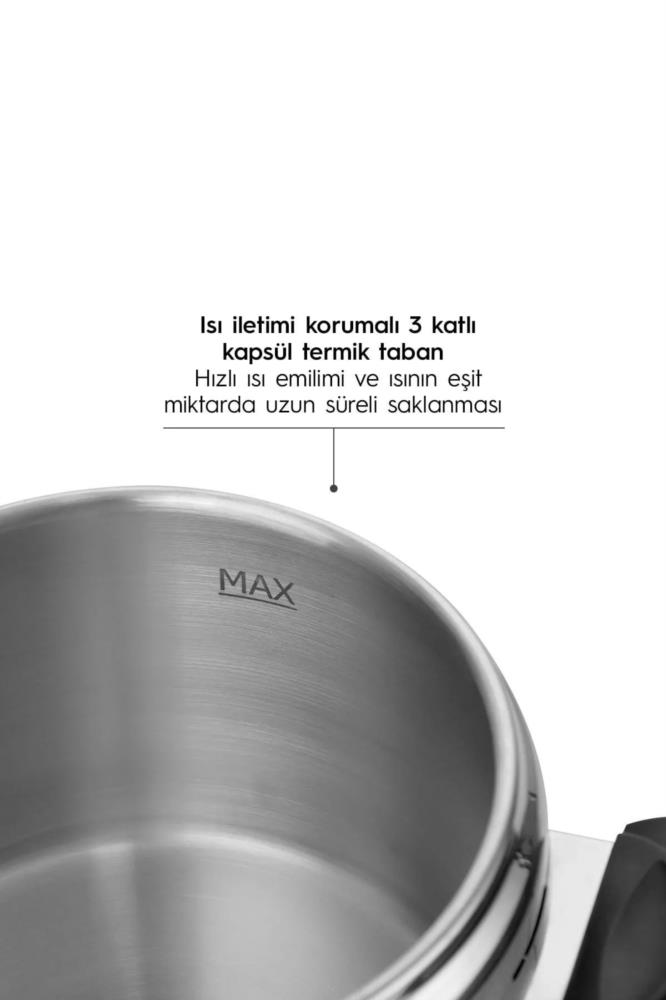 Nehir Silver Trend 8 Lt Pressure Cooker.