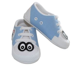 Gözlü Mavi Erkek Bebek Ayakkabı