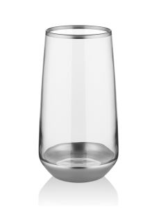 Glam Su Bardağı Uzun 6 Parça- Gümüş