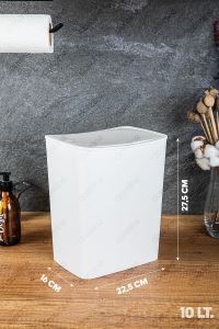 DORELİNE Lilac Touch Çöp Kutusu 10 LT Beyaz