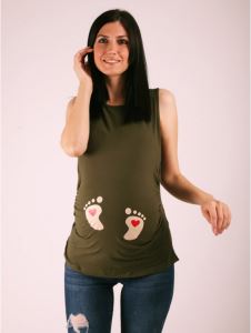 Hamile Kalp Ayak Askılı T-Shirt
