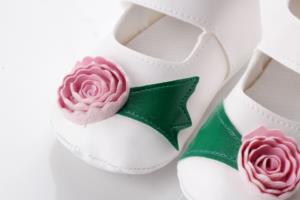 Marzen Bebek Patik Ayakkabı Beyaz-Pembe MZN 0014